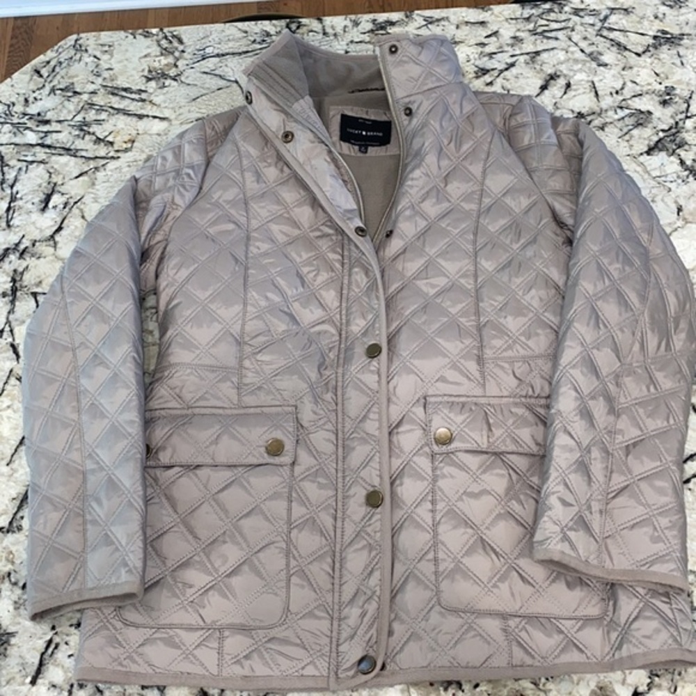 Lucky Brand Taupe Puffer Jacket/Coat- Women’s size small